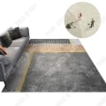 Miniatyrbild 1 av 4: TD® Imiterad kashmirmatta Nordisk enkel golvmatta förtjockad vardagsrumssoffa filt hem vardagsrum sovrum halkfri matta