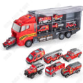 Miniatyrbild 1 av 4: TD® Barnleksaksbil modell 2-3 år gammal babysimuleringsbehållare legering bil pojkdräkt 6 bilar
