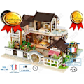 Miniatyrbild 1 av 4: TD® Trädockhus Modellsatser DIY Miniatyrhus stuga Crafted Kit Handgjorda dockhus dockhus