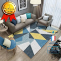Miniatyrbild 1 av 4: CONFO Nordic matta vardagsrum soffbord filt modern minimalistisk sovrum sovrum fullt av sömmar matta sängfilt