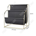Miniatyrbild 4 av 4: TD® Iron Book Stand Hemmakontor Filhållare Enkelt läder Dataställ Metall Tidskriftsställ Supp