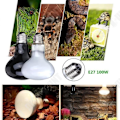 Miniatyrbillede 4 af 4: TD® E27 100W Infrarød Varme Lampe UVA Terrarium Vivarium Reptil Varme Sort