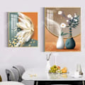 Miniatyrbild 4 av 4: TD® Europeisk retro oljemålning stil färsk blomma triptyk hotellmodell sovrum väggmålning vardagsrum vägg dekorativ målning