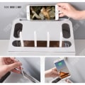 Miniatyrbillede 3 af 4: TD® Opbevaringsboks dekoder stue hjemme i plastik opbevaring router oplader køkken hvidt separat design kontor solid ordne