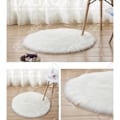 Miniatyrbillede 2 af 4: TD® Runde fluffy tæppe Gångtæppe i imiteret uld