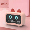 Miniatyrbillede 2 af 4: INN® Smart trådløs Bluetooth højttaler katteformet i lyserød med vækkeur mini højttaler til bærbar computer subwoofer højttaler