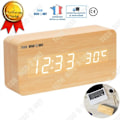 Miniatyrbild 1 av 4: TD® Simple trä digital bordsklocka - 3 dimensioner - Sängbord i vardagsrummet - Modern europeisk stil - Termometer väckarklocka