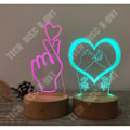 Miniatyrbild 4 av 4: Bordslampa - TD® - 3D Heart - 7 Färger - Fjärrkontroll - LED-belysning 7 färger