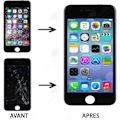 Miniatyrbillede 3 af 4: HTBE® Komplett erstatningsskærm til iPhone 7 sort berøringsskærm LCD 4,7 + hærdet beskyttelsesskærm + reparationsværktøjssæt