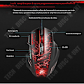 Miniatyrbillede 4 af 4: Spilmus - TD® - Kablet - 3200 dpi - 7 knapper - Ergonomisk med RGB lys