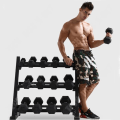 Miniatyrbillede 3 af 4: TD® Hexagonal Dumbbell til Mænd og Kvinder Gym Hjem 2,5 kg Udstyr til Dumbbell Plackering Muskel Arme - sort