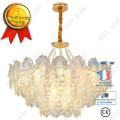 Miniatyrbillede 1 af 4: TD® Luksuriøs krystal lys fransk lys enkel soveværelseslampe moderne glas stue lampe 50cm