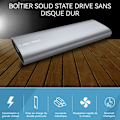 Miniatyrbild 4 av 4: TD® m2 NGFF NVme metall mobil hårddiskhölje Solid State hårddiskhölje Dual Protocol S ATA USB Extern