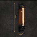 Miniatyrbillede 4 af 4: Applique TD® 1 Pakke Retro Industriel Vægmontering i Sort Metal Edison Flute Vægmontering