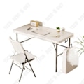 Miniatyrbillede 6 af 6: Foldable reception table 122 CM for 4 people Steel reception table Polyethylene top White reception table