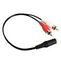 Pikkukuva 3 / 4: 3,5 mm audiojakki naaras 2 uros RCA kaapeliadapter