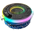 Miniatyrbild 3 av 4: Mini Bluetooth-högtalare - TD - IPX5 vattentät - 2 högtalare - Färgglada lampor - USB