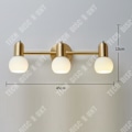Miniatyrbillede 3 af 4: TD® Miroir foran nordisk lys LED i fuld kobber til badeværelse, badeværelsesspejl, skab, makeup-lampe, frisør.