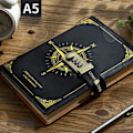 Miniatyrbillede 2 af 4: Låseligt hæfte - CONFOZEN - Sort - 128 ark - Papir 80g - Retro design Svart