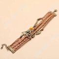Miniatyrbillede 3 af 4: TD® Armbånd uglevinger trekant RDLM Harry Potter Armbånd med flettet læder og motiv af ugler, trekanter og vinger