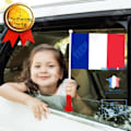Miniatyrbild 1 av 4: TD® håller fransk flagga vev Triangulär fransk flagga Liten röd flagga som håller yttre rektangulär flagga