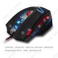 Miniatyrbild 3 av 4: TD® Wired GAMING Mouse Desktop Justerbar DPI Perfekt grepp Handkontroll USB-funktion Flera tangenter Bakgrundsbelysning