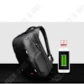 Miniatyrbild 3 av 4: TD® 15,6” Lyx Notebook-ryggsäck Svart Extern USB-laddning för män
