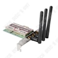 Miniatyrbillede 3 af 4: TD® PCI-E Express trådløst Wifi-kort 450Mbps med 3 stk. LAN-antennen til Windows 7-8-10-XP AC990