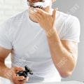 Miniatyrbillede 2 af 4: TD® Vandtæt elektrisk barbermaskine til mænd Skaldet barbering Hovedbarbering Magnetisk barbering Selvbarberende frisør