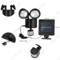 Miniatyrbillede 2 af 4: TD® Lampe dobbel projektør sollys 22 LED med bevægelsessensor