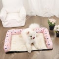 Miniatyrbillede 2 af 4: TD® Sommer rattan tæppe, bambus tæppe til kæledyr, kølemåtte til udendørs kennel, bærbar.