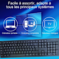 Miniatyrbillede 2 af 4: Computer Keyboard INN® 104 keys Wired Keyboard AZERTY USB Plug Play Chiclet Keys Low Profile Numeric Keypad Black