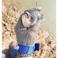 Miniatyrbillede 2 af 4: Beskyttelseshandske - Høj Ydeevne - Rustfrit Stål - Niveau 5 - Blå - One Size Blå