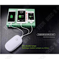 Miniatyrbillede 2 af 4: TD® LED natlampe med USB-opladning - Foldbar med dobbelt anvendelse - Studielampe til studerende - Bordlampe med USB-oplader