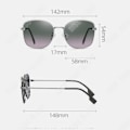 Miniatyrbillede 4 af 4: TD® New Net Red Fashion Gradient Solbriller Trendy Metal Damer Anti-ultraviolet Premium Følelse Polariserede Solbriller