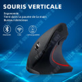 Miniatyrbillede 3 af 4: TD Ergonomisk sort mus 1600DPI stille kontormus trådløs opladningsmus Bluetooth mus med flere knapper
