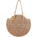 Miniatyrbillede 1 af 4: Strandtaske - UMIWE - Lys kaffe - Strå - 40x43cm - Kvinde Lätt kaffe