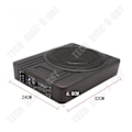 Miniatyrbillede 4 af 4: TD® Ultra-tynd 8 tommers bil subwoofer med ren bas Subwoofer 12V under sædet aluminium legering bil audio