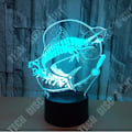 Miniatyrbild 3 av 4: TD® Dekorativ USB Fish 7 färger Fjärrkontroll Optisk illusion 3D Night Light Visualization Bordsbordslampor 3D Glow LED