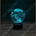 Miniatyrbillede 3 af 4: TD® 3D Lampe Illusion Optisk Led Natlampe 3D Lampara Nattelys Lampe Verdenskort Flyplan Globe Jord 7 Skift