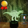 Miniatyrbillede 1 af 4: Nattelygte - NIAZHY - 3D Dinosaur - Taktile - 7 Farver - LED 7 färger (röd, grön, blå, gul, cyan