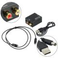 Miniatyrbild 1 av 3: Digital Signal Toslink Optisk Koaxial till RCA Analog Audio Converter Adapter - XY FR