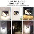 Miniatyrbillede 2 af 4: TD Udendørs solcellelampe 2 stk 100 LED udendørs sollys ip 65 vandtæt belysning væg lampe væglampe til haven