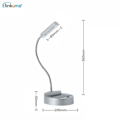 Miniatyrbillede 2 af 4: Kontorlampe - Solenergi - 4 LED'er - Foldbar - Variabel Intensitet - Grå Metal