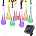 Miniatyrbild 1 av 4: TD® Solar Teardrop String Lights Utomhusljus 4,8 m 20 lysdioder 8 lägen för fest (flerfärgad)