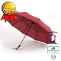 Miniatyrbillede 1 af 4: Helt automatisk paraply TD® Super vindresistent paraply med stort design Foldbar paraply med 10 spidser