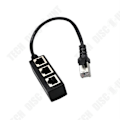 Miniatyrbild 2 av 4: TD® RJ45 1 till 3 Ethernet LAN-nätverk 3-vägs splitterkabelförlängningsadapter Tillbehör Anslutningsenheter 3 ingångar