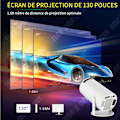 Miniatyrbild 3 av 4: 4K projektor 160 ansi med WiFi6 bluetooth5.0 mini portabel projektor automatisk keystone smart videoprojektor