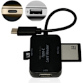 Miniatyrbillede 1 af 4: TD® 3 i 1 SD-kortlæser USB micro compact flash multifunktionel ekstern 3 porte adapter konverter hukommelseskortlæser air
