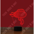 Miniatyrbillede 3 af 4: TD® Lampe Illusion Led Nattelys 3D 7 Farver Nattelys til Børn Touch Led Usb Bord